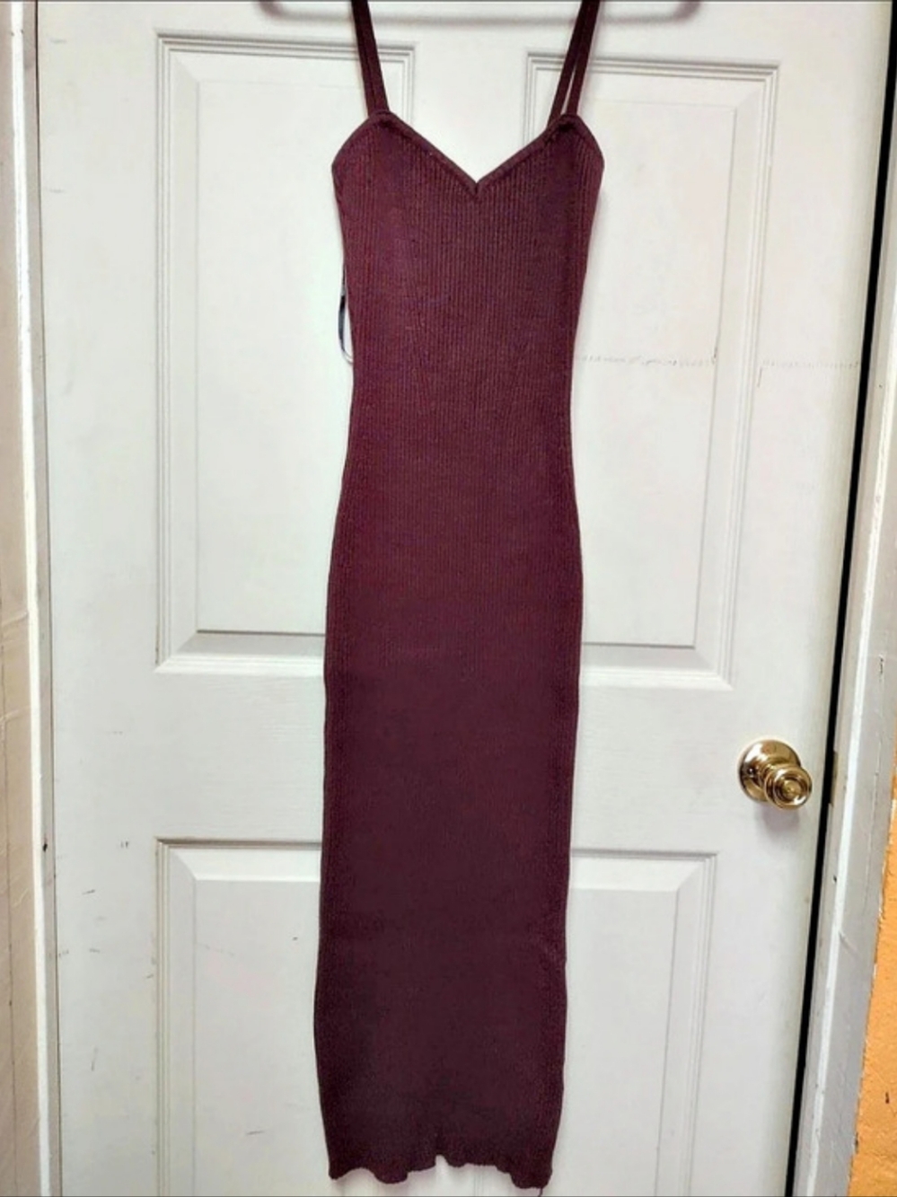 FOREVER 21 Ribbed Knit Cami Midi Dress Purple Medium
